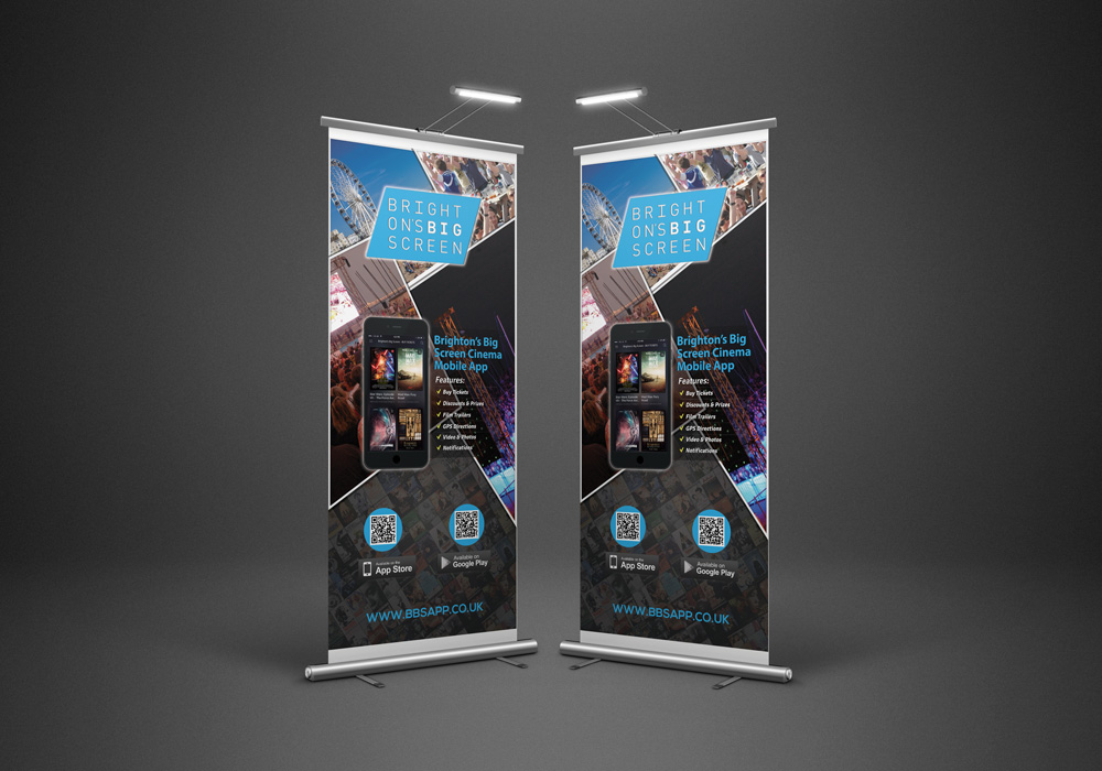 Brighton's Big Screen Cinema On The Beach Mobile Application Rollup Banner Developed By Hove Digital